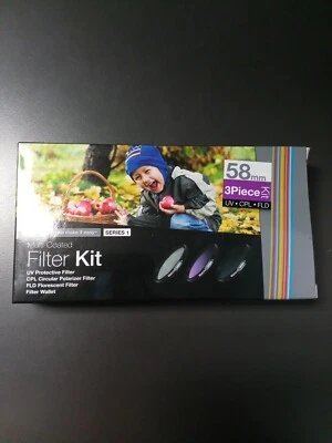 Vivitar Series 1 - 58mm - UV, Circular Polarizer, and FLD 3-piece Filter Kit - Image 1 of 4