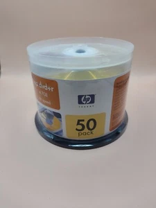 50 HP 4x Blank DVD+R RW Logo Branded Media Disc New Sealed Spindle Pack - Picture 1 of 3
