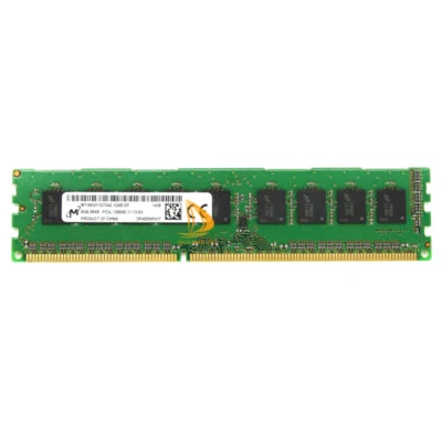 8 G Micron 8GB 2RX8 12800E DDR3L-1600Mhz 240PIN Desktop ECC Memory RAM DIMM Test - Image 1 of 2