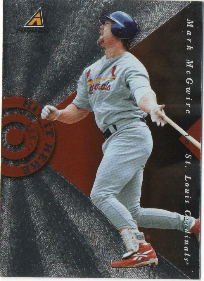 1998 CARDINALS Pinnacle Hit It Here #8 Mark McGwire - Image 1 of 1