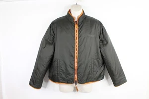 Vintage Nautica Jean Reversible Puffer Jacket Mens XL Green Orange - Picture 1 of 17
