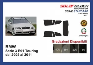 pellicola oscurante BMW serie 3 E91 touring dal 2005-11 kit posteriore STANDARD - Imagen 1 de 1