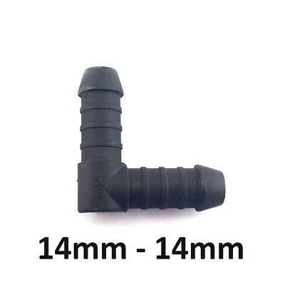 EASYPARTS4U Schlauchverbinder L-Form 14 mm Kunststoff Verbindungsstück Schlauch