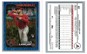 2024 TOPPS RETAIL BLUE FOIL 229/999 RC 451 JORDAN LAWLAR DIAMONDBACKS - Picture 1 of 1