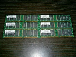 (6 PIECE LOT) NT256D64S88C0G-5T 256MB PC3200 DDR-400MHz CL3 184-Pin DIMM Memory - Picture 1 of 4