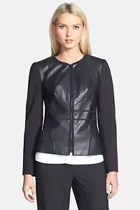 Classiques Entier Stamped Leather & Sunmosa Ponte Jacket ( Size S) - Picture 1 of 4