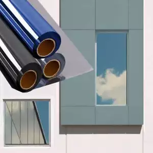 One Way Privacy Window Mirror Film Sticker Heat UV Reflective Tint Foil Home - Picture 1 of 15