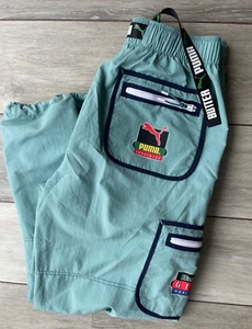 PUMA x BUTTER GOODS BG MINERAL BLUE LIGHT TRACK PANTS JOGGERS - MEDIUM - NEW - Picture 1 of 13