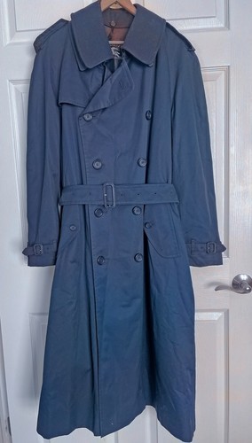 BURBERRYS of London Vintage Trench Coat with Wool Liner NAVY