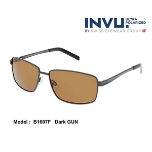INVU Ultra-Polarized Model B1607F 'Dark GUN' Unisex Designer Sunglasses DS083 - Picture 1 of 4