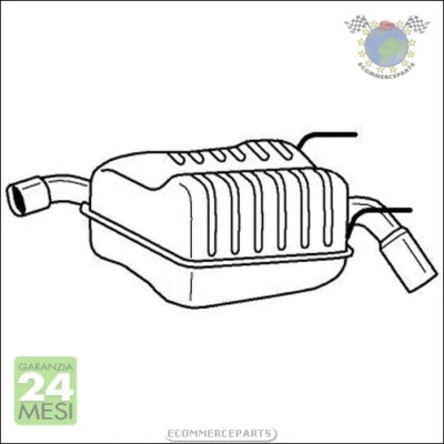 Silenziatore Marmitta Posteriore Sigam per OPEL VECTRA C b2k - Immagine 1 di 3