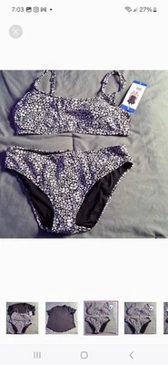 Hurley 3 PC Swimming Bikini  Set Size L  Floral Ground. - Image 1 of 4