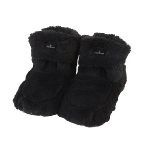 Microwavable Slipper Boots Heatable Womens Faux Fur Lavender One Size Charcoal - Picture 1 of 1