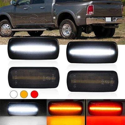 Luces de señalización laterales LED ahumadas para Dodge RAM 2500HD 3500HD 2010-2018 4 piezas Foto 1 de 3