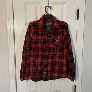 Stillwater Supply Co. Boys Red Plaid Flannel Long Sleeve Button Up Size 10/12 - Picture 1 of 4