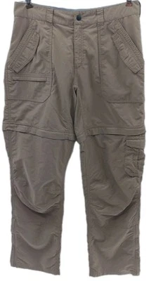 Eastern Mountain Sports Pants Womens 8 T Tan Nylon Cargo Convertible Fish Hike - Image 1 of 4