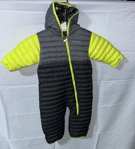 Traje de nieve reversible Columbia negro verde neón para niños 18/24 meses - Imagen 1 de 7
