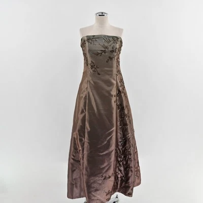 Maxi Vestido Jovani Sin Tirantes Cuentas Ombre Para Mujer 12 Hadas Noche Baile de graduación Evento Foto 1 de 4