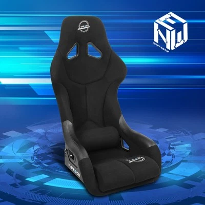 NRG FRP-RS400 Small Size FIA Approved FRP Fixed Back Racing Bucket Seat Black - Image 1 of 4