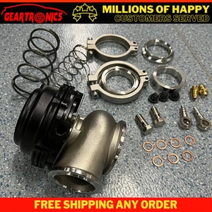 Black- 44mm Wastegate External Turbo W/ TIAL V-Band Flange Spring MV-R 14PSI - Picture 1 of 21