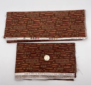 Moda Brackman & Thompson LEWIS & CLARK Repro Fabric - 1/2 yd + 1/3 yd - Picture 1 of 2