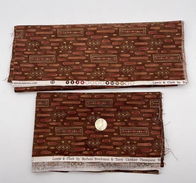 Moda Brackman & Thompson LEWIS & CLARK Repro Fabric - 1/2 yd + 1/3 yd - Image 1 of 2