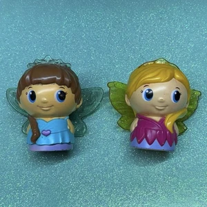 2 Mega Bloks First Builders Lil’ Princess Fairy Fairies Girl Figures with Tiara - Picture 1 of 5