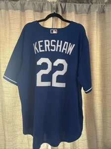 Clayton Kershaw #22 Blue Baseball Jersey Los Angeles Dodgers 2XL - Picture 1 of 9