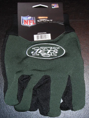 NFL New York Jets Utility Gloves Green w/ Black Palm by FOCO Cover