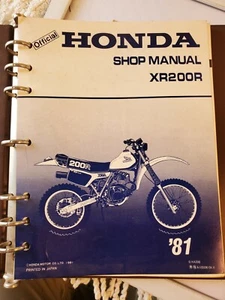 Honda Shop Manual for 1981 XR200R 61KA200 W/ OG BROWN BINDER FLAWLESS box6 - Picture 1 of 10