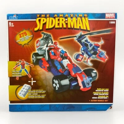 Amazing SPIDER-MAN Marvel MEGA Build Magnetic Superhero & Action Vehicle Set NIB - Image 1 of 4