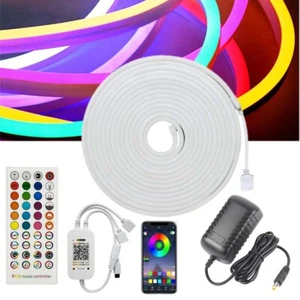1-20M RGB Bluetooth Music APP Control LED Neon Flex Strip Lights Sign Decor Lamp - Picture 1 of 19