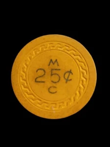 Merchants Club Casino ILLEGAL goldgelber Pokerchip Newport, KY Vintage - Bild 1 von 2