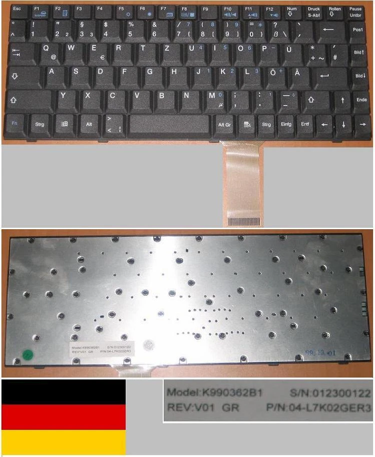 Tastiera Qwertz Tedesca ASUS L7200 L7300 K990362B1 04-L7K02GER3 Nero - Immagine 1 di 1