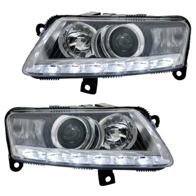 Xenon D2S Scheinwerfer LED Tagfahrlicht für Audi A6 4F Bj. 2004-2008 Chrom - Bild 1 von 4