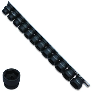 1/2" Impact Socket Set Low Profile Shallow Super Short Mini Sockets MM 12pcs - Picture 1 of 3