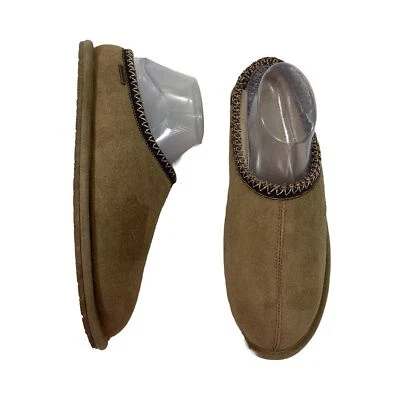 BEARPAW Zapatillas Para Hombre 10 Gamuza Tostada Joshua Lana Piel de Oveja Salón Casa Zapatos Foto 1 de 4