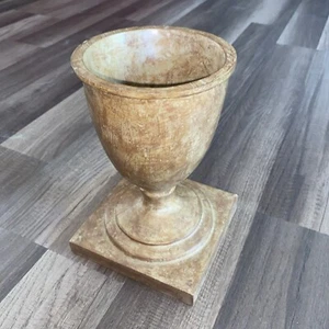Vintage Antique Urn Vase Stone Alabaster 4 Lbs - Picture 1 of 11