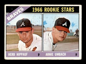 1966 Topps #518 Herb Hippauf/Arnie Umbach Rookie Stars VG/VGEX X2899488