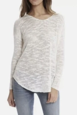 Suéter Pullover Asimétrico HELMUT LANG Mujer Crema 100% SEDA Tejido Suelto S Foto 1 de 4