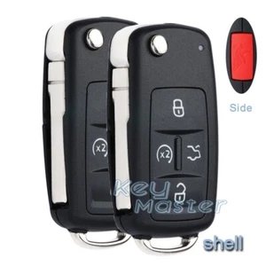 2x for VW Jetta Passat Golf Beetle Touareg Flip Remote Shell Key Fob NBG010206T - Picture 1 of 5