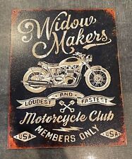  Widow Makers Club Bike Week Motorcycle Harley Indian Sturgis Metal Tin Sign New