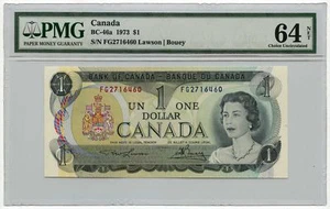 1973 Bank of Canada $1 Note BC-46a PMG Choice UNC 64 NET PVC - Picture 1 of 2
