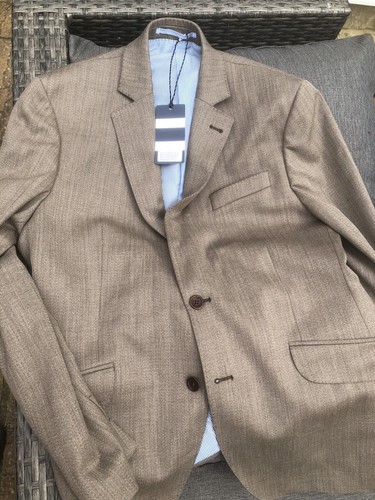 VETEMENTS Blazer uomo Lutton nuovo Crew Clothing colore pietra scuro. Nuovo Con Etichette.