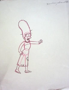 Los Simpson Treehouse of Horror VIII Producción Dibujado a Mano Modelo MARGE Diseño Celular - Imagen 1 de 2