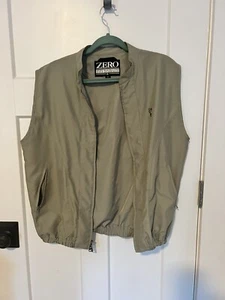 Zero Restriction Golf Vest Womens Medium Olive Microfiber Rain Wind Pockets USA - Picture 1 of 4