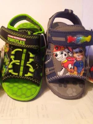 Toddlers Light-Up Sandal T. M. N TURTLEs or Paw Patrol  NWT asst sizes - Image 1 of 4