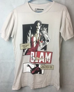 Threadless BLAM I Don't Want To Die Comic Look Tshirt Off White Colour Size S - Imagen 1 de 5