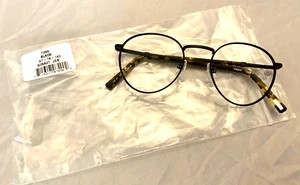 TIMEX T293 UNISEX Eyeglasses Frames BLACK Round Full Wire Rim 49-19-145 - Picture 1 of 10