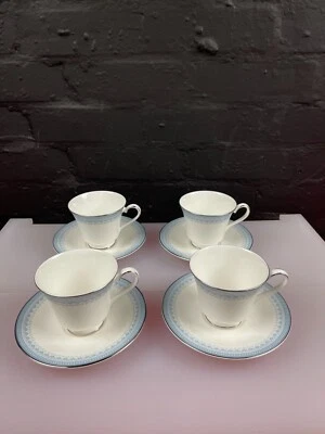 4 x Royal Doulton Lorraine H5033 Teacups and Saucers Set - Image 1 of 4
